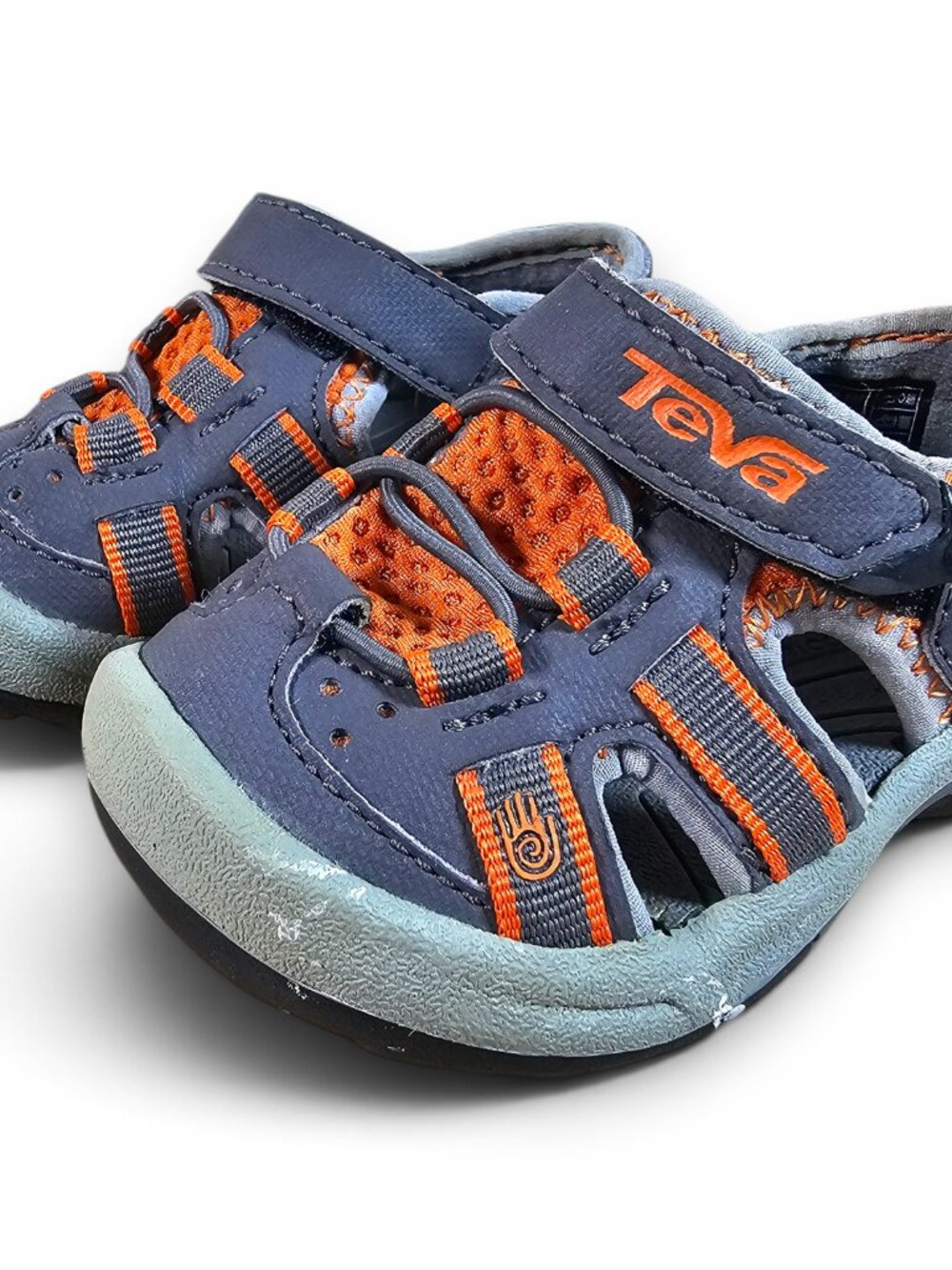 Teva Infant Baby Boys Sandals Water Shoes Outdoor Gray Orange Size 2 & 3